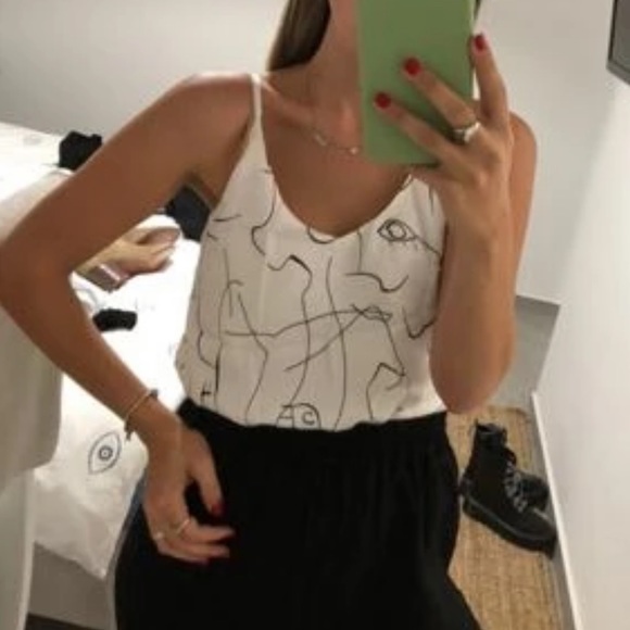 Tank top with abstract print - Picture 4 of 10